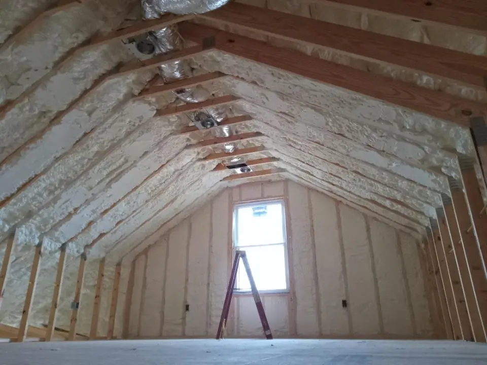 Spray foam roofing application for Crawl Space Insulation project in Centerton